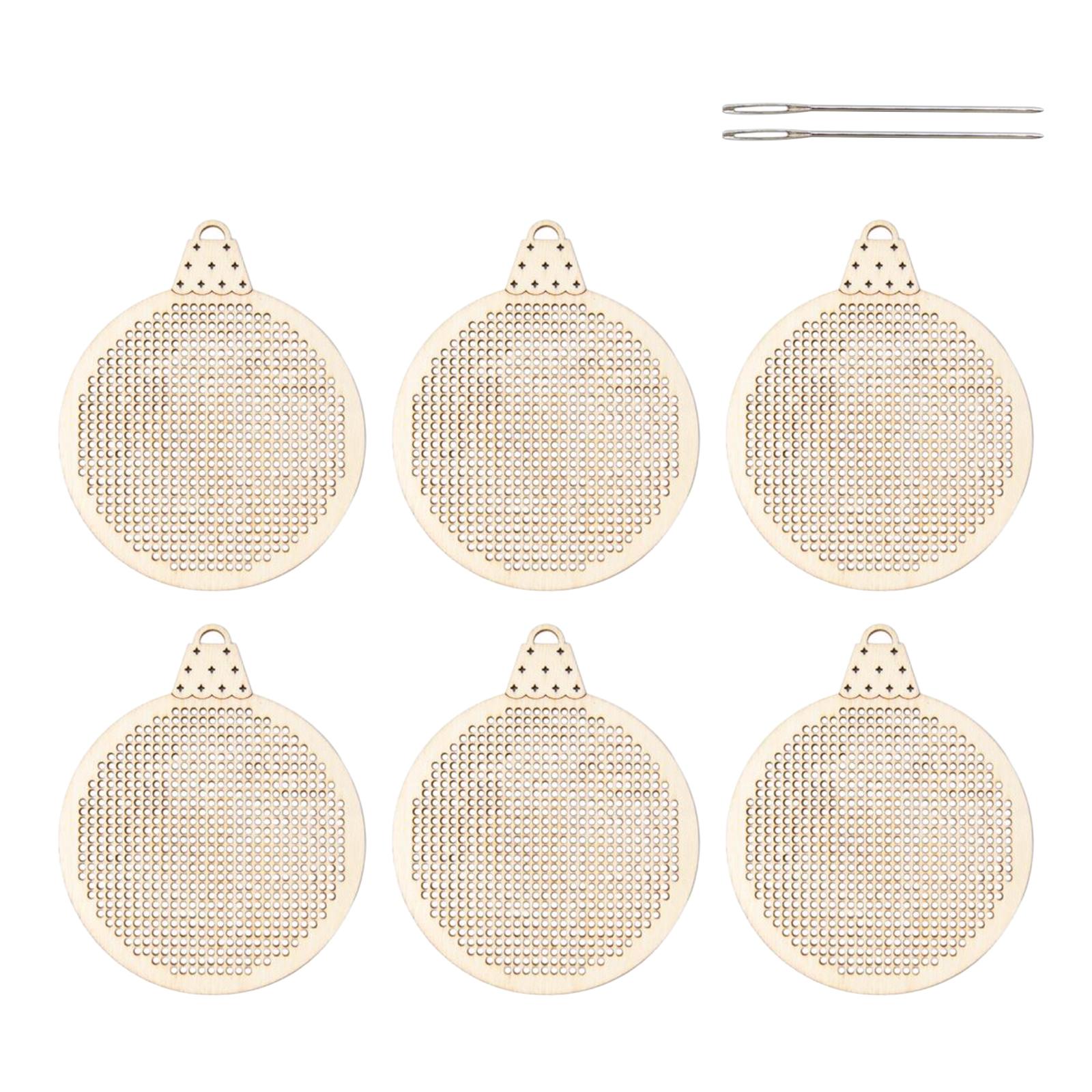 6x Wood Slices DIY Embroidery  - Embroidery Xmas Tree recension och pris
