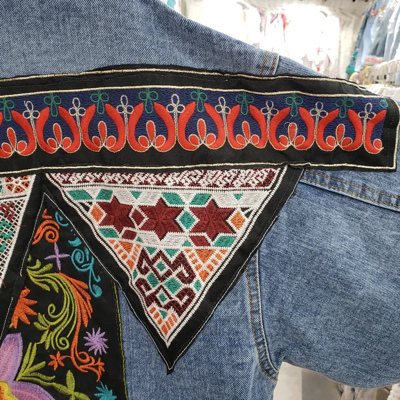 Vintage Blue Embroidery Sequin - Embroidery Jacket Jeans recension och pris